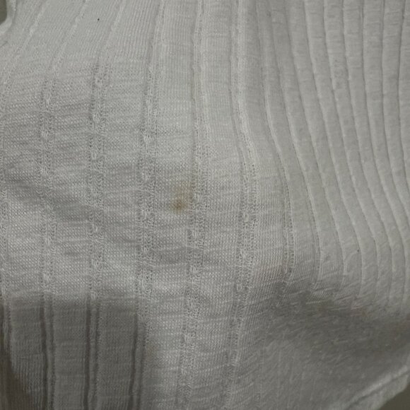 Madewell White Ribbed Knit Button-Up Vest (Size S) - Picture 4 of 6